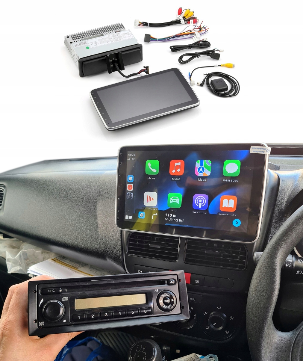 Rádio 1DIN 2DIN Navigace Android Carplay Mapy Rotační Obrazovka 8/128 Qled