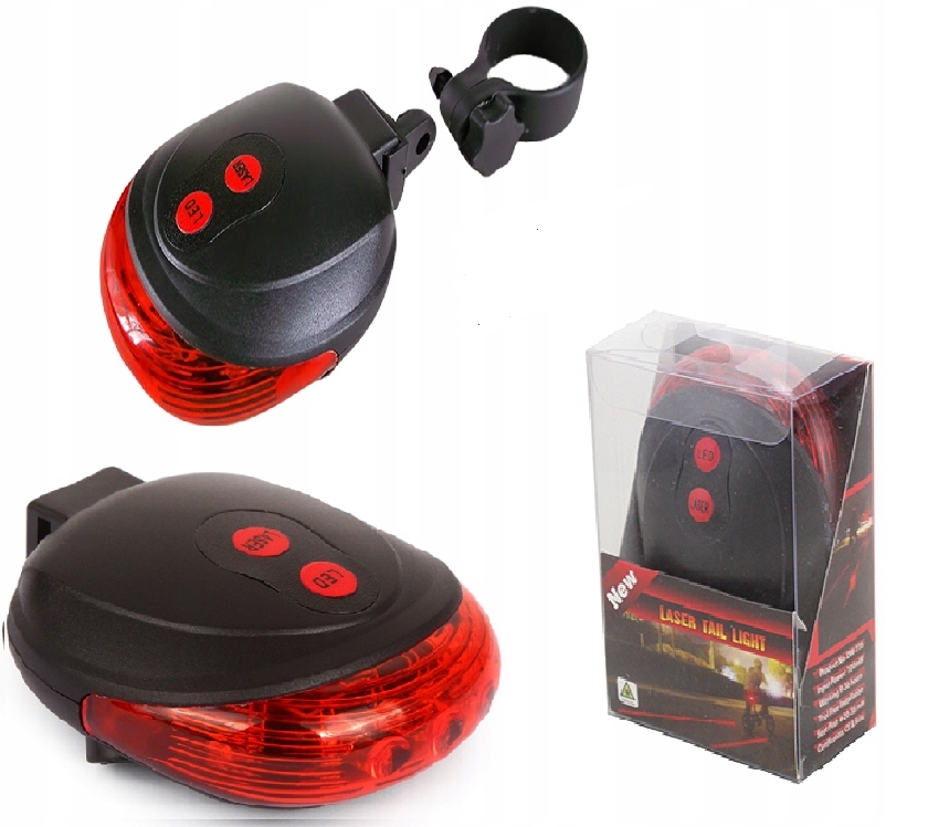 LAMPKA ROWEROWA TYLNA NA ROWER LED LASER