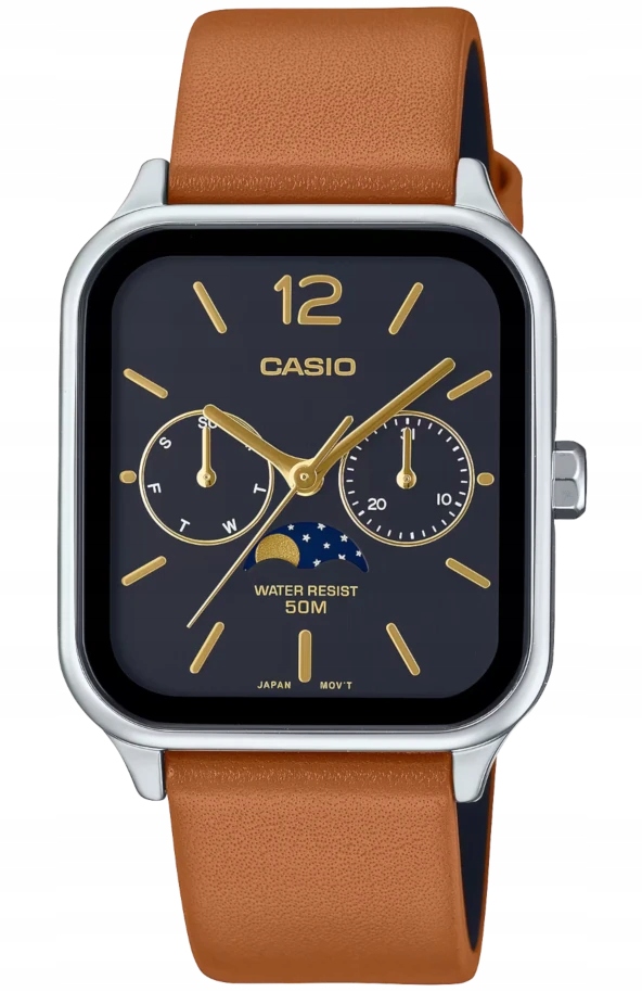 Pánské hodinky s fázemi měsíce Casio MTP-M305L Gwar.3+3L Zibi Gravírování