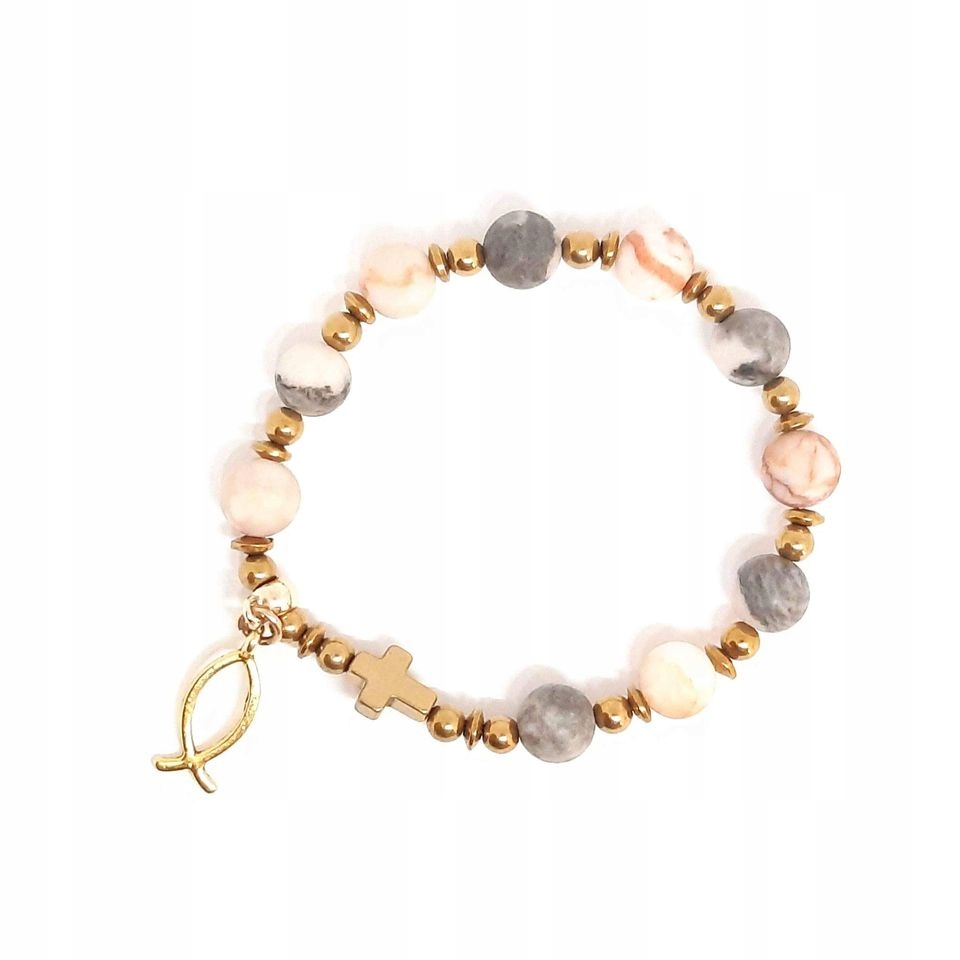 

Bransoletka Różaniec Minerał Jaspis Urodziny Ślub