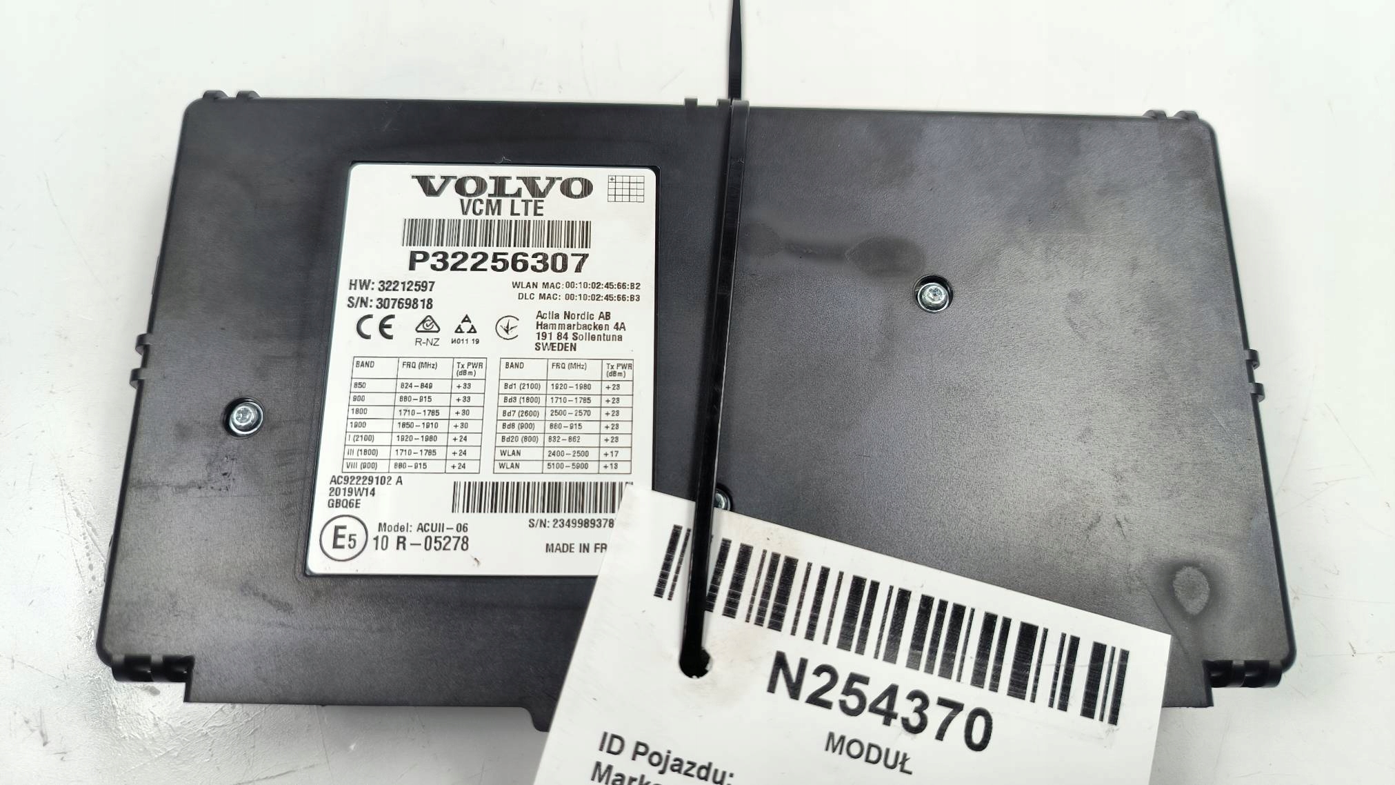 module VCM LTE 32256307 VOLVO V60 II