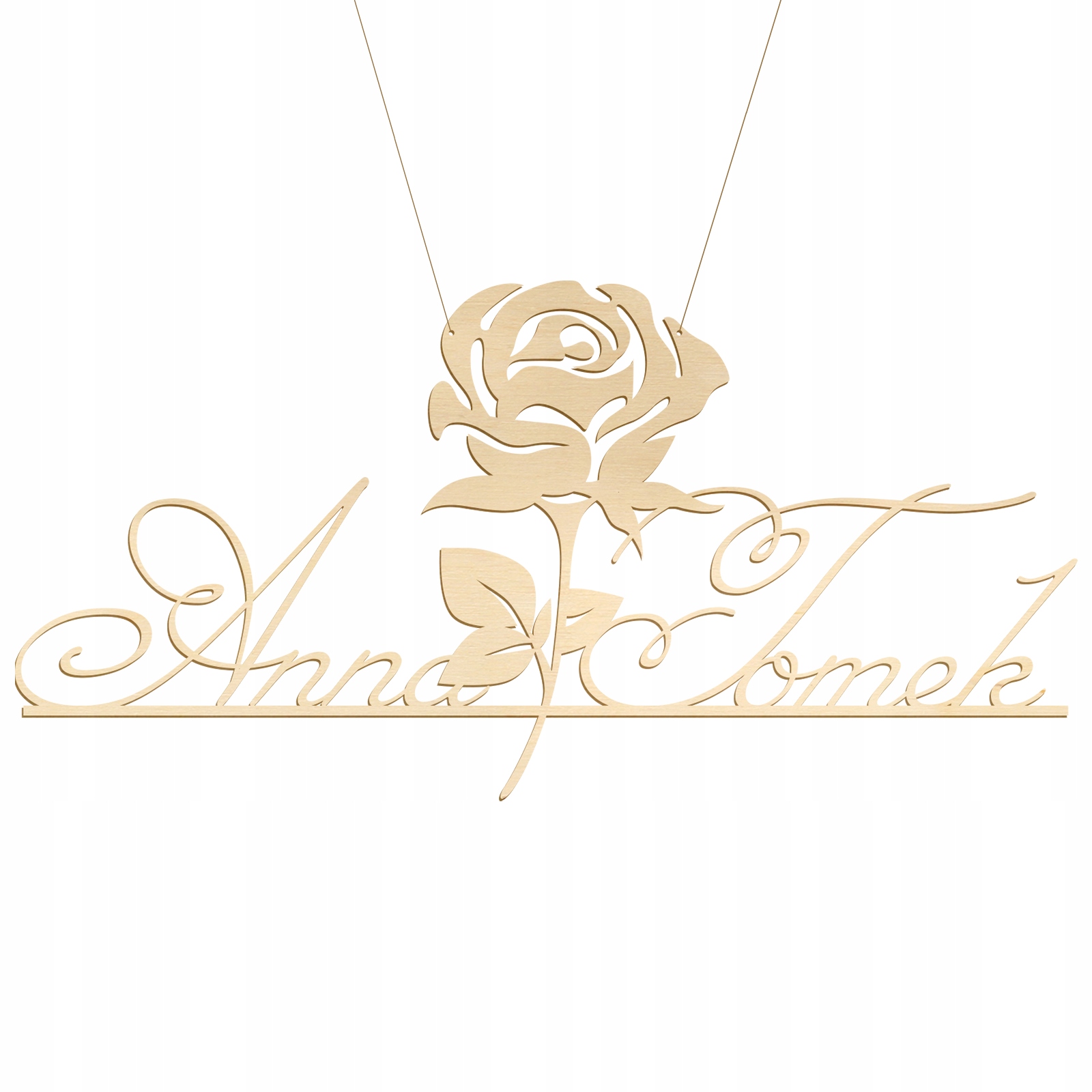 IMIONA zawieszka NAPIS na ŚLUB wesele NA ŚCIANĘ