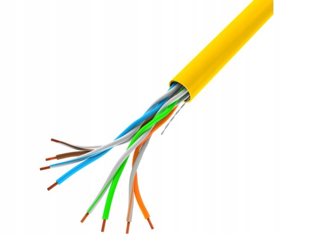 Lanberg Kabel Lan Utp 100MB/S 305M Drut Cca Žlutý