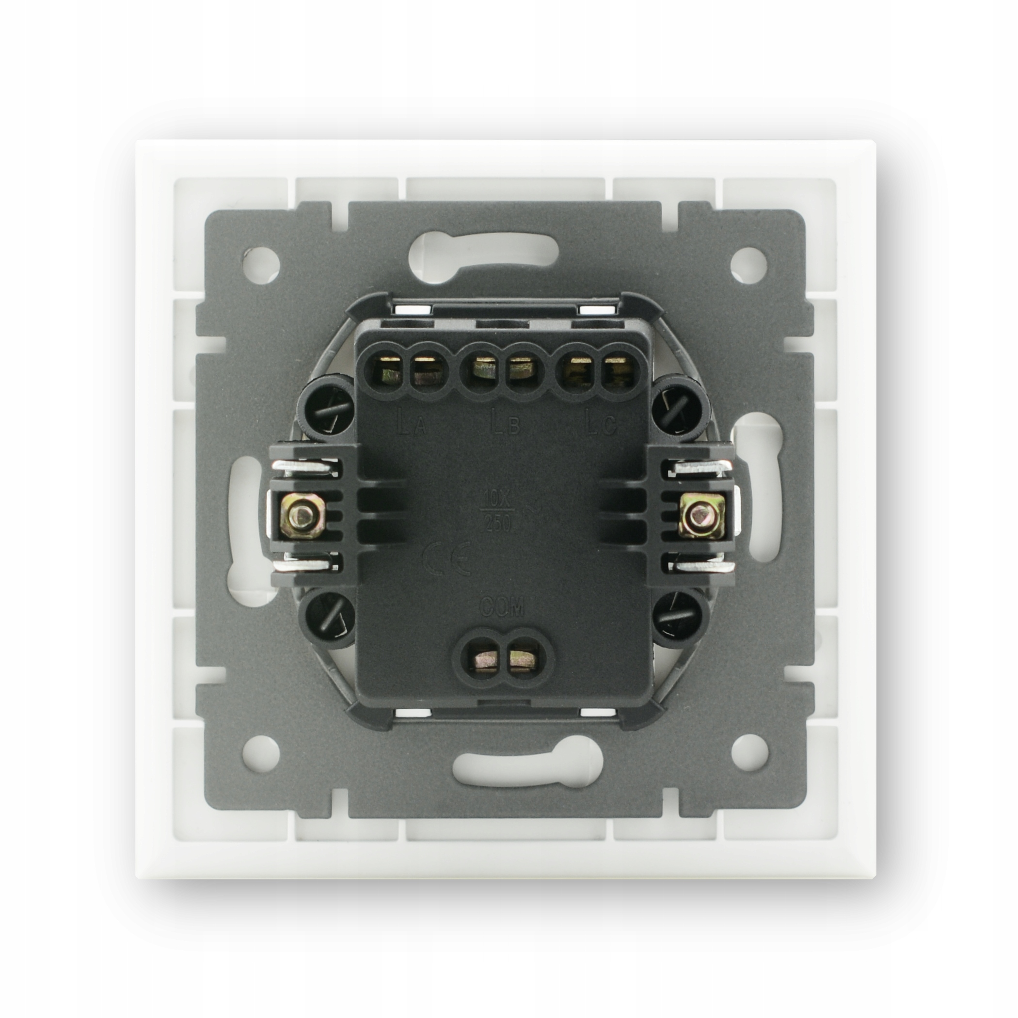 WŁĄCZNIK KLASYCZNY DZWONKOWY DZWONKA W SZKLANEJ RAMCE BIAŁY SERIA EVO2 Marka Indual