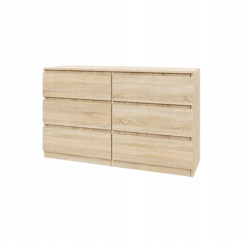 Komoda 100 cm 6 szuflad sonoma