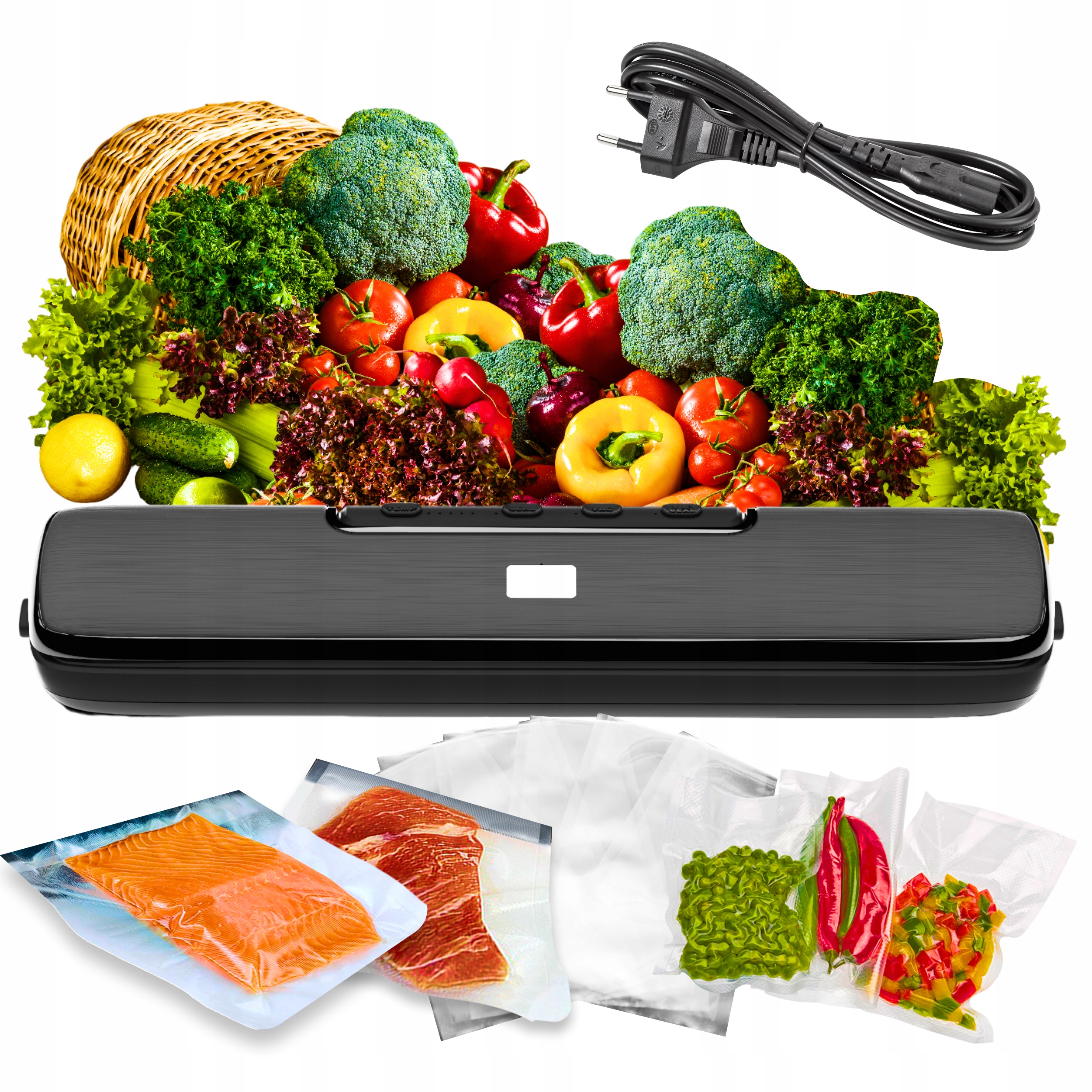 Vakuová Svařovací Stroj Na Potraviny, Balicí Stroj O Výkonu 135 W Sada Sáčků XXL