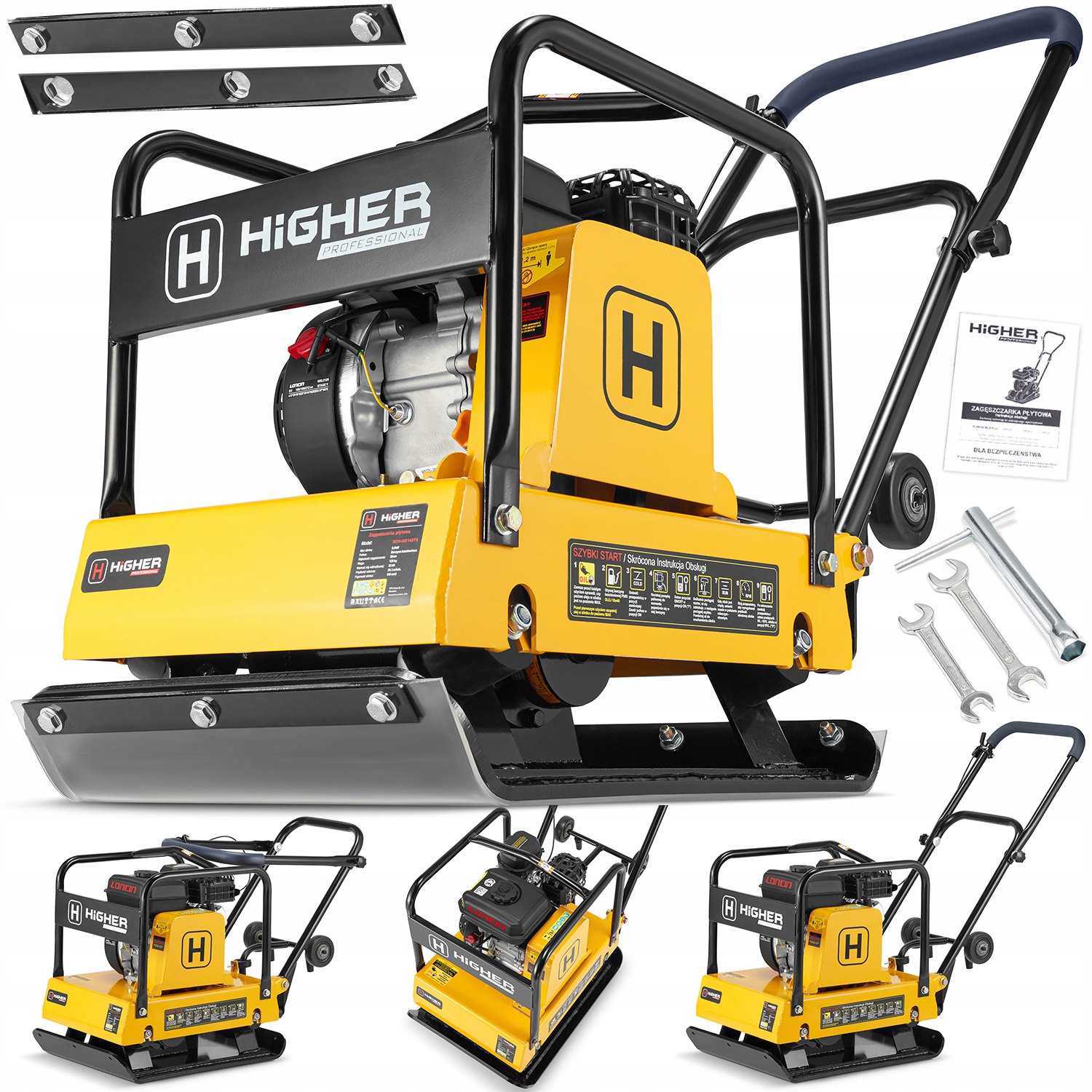 Zhutňovač zeminy skokanský Higher 120 kg 6,5 Km Loncin podložka kola