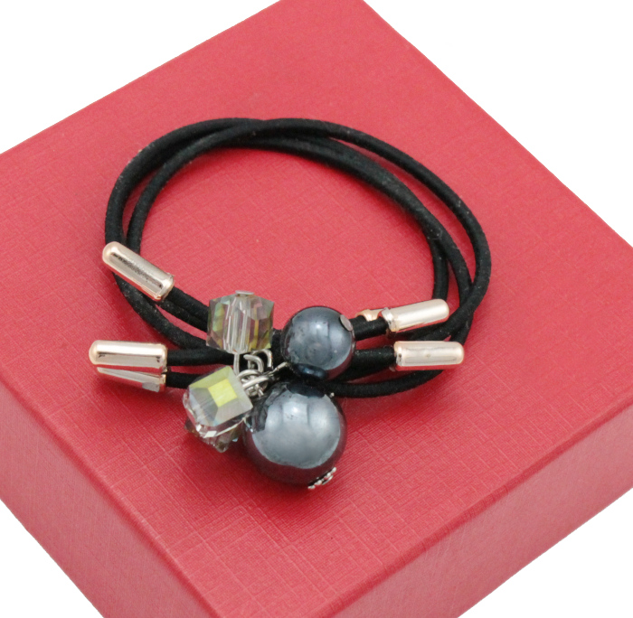 

Gumka Do Włosów Premium Trio Crystal Grafitowa