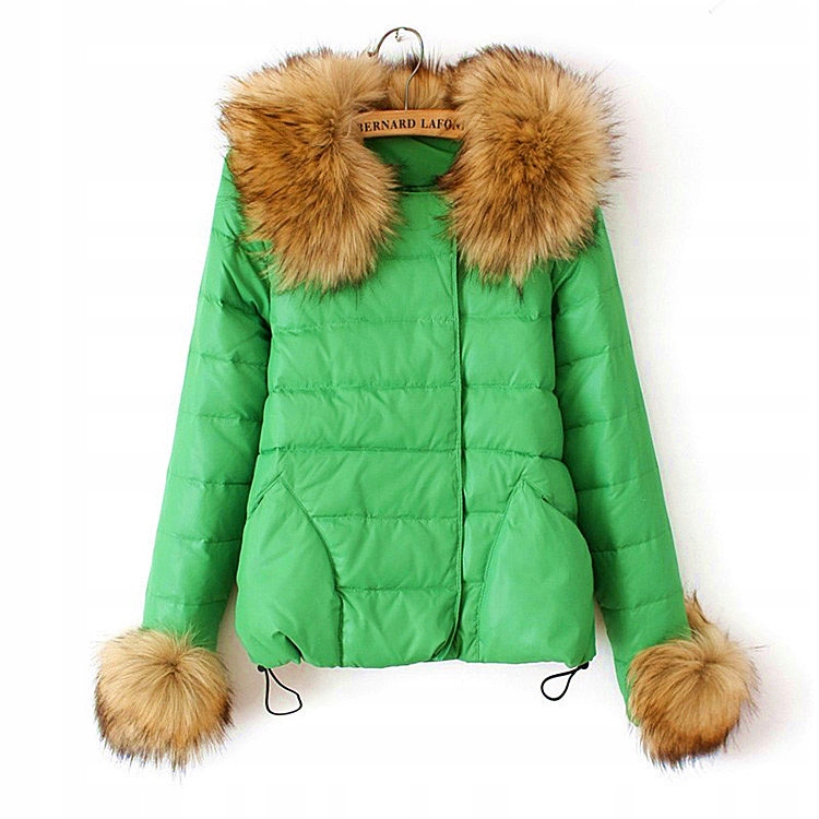 

Kurtka Chanelka Pikowana Puchowa Odpinane Futro Xs