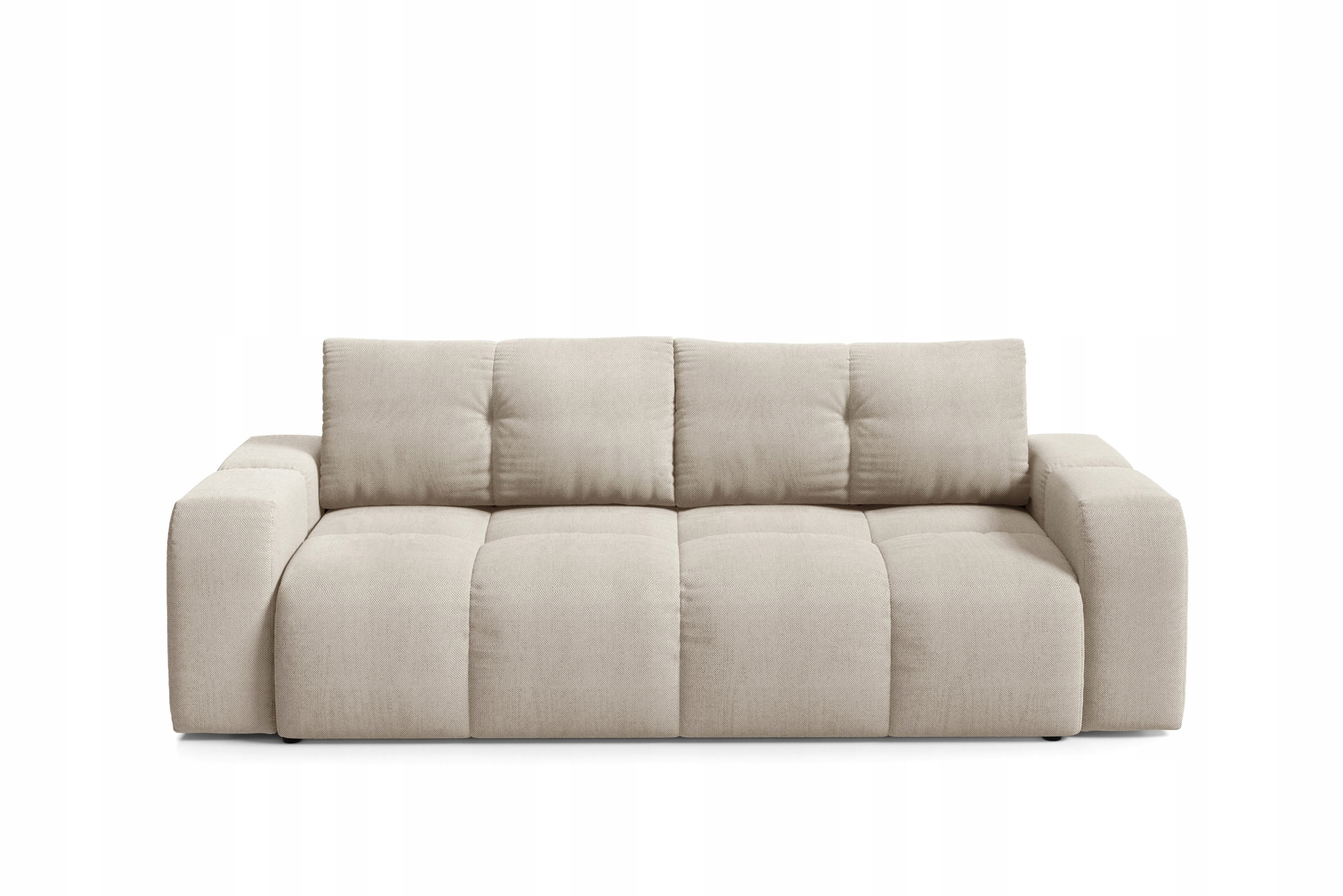 Pohovka Duca s funkcí spaní Rozkládací do obývacího pokoje Pletená tkanina Béžová