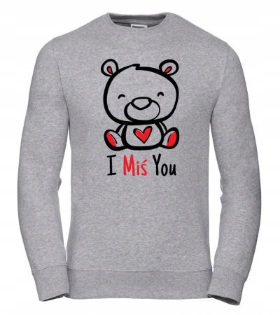 Dámská Mikina I Teddy Bear You L šedá, Dárek pro dívku