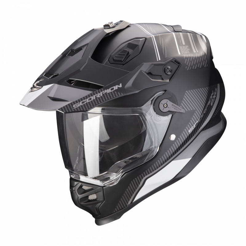 Scorpion Prilba Dual Enduro Adventure ADF-9000 Air Dezertt Farba Čierna/strieborná