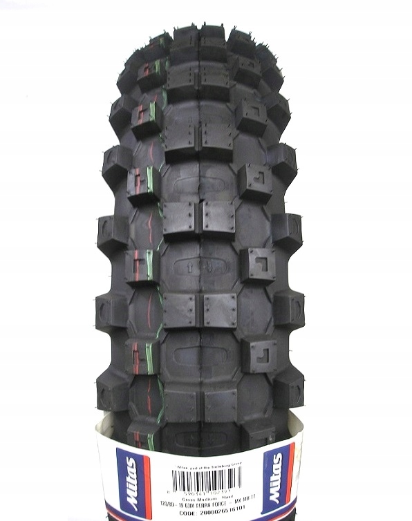 120/80-19 MITAS TERRA FORCE MX-MH MEDIUM/HARD 63M CZERWONY/ZIELONY PAS TYŁ