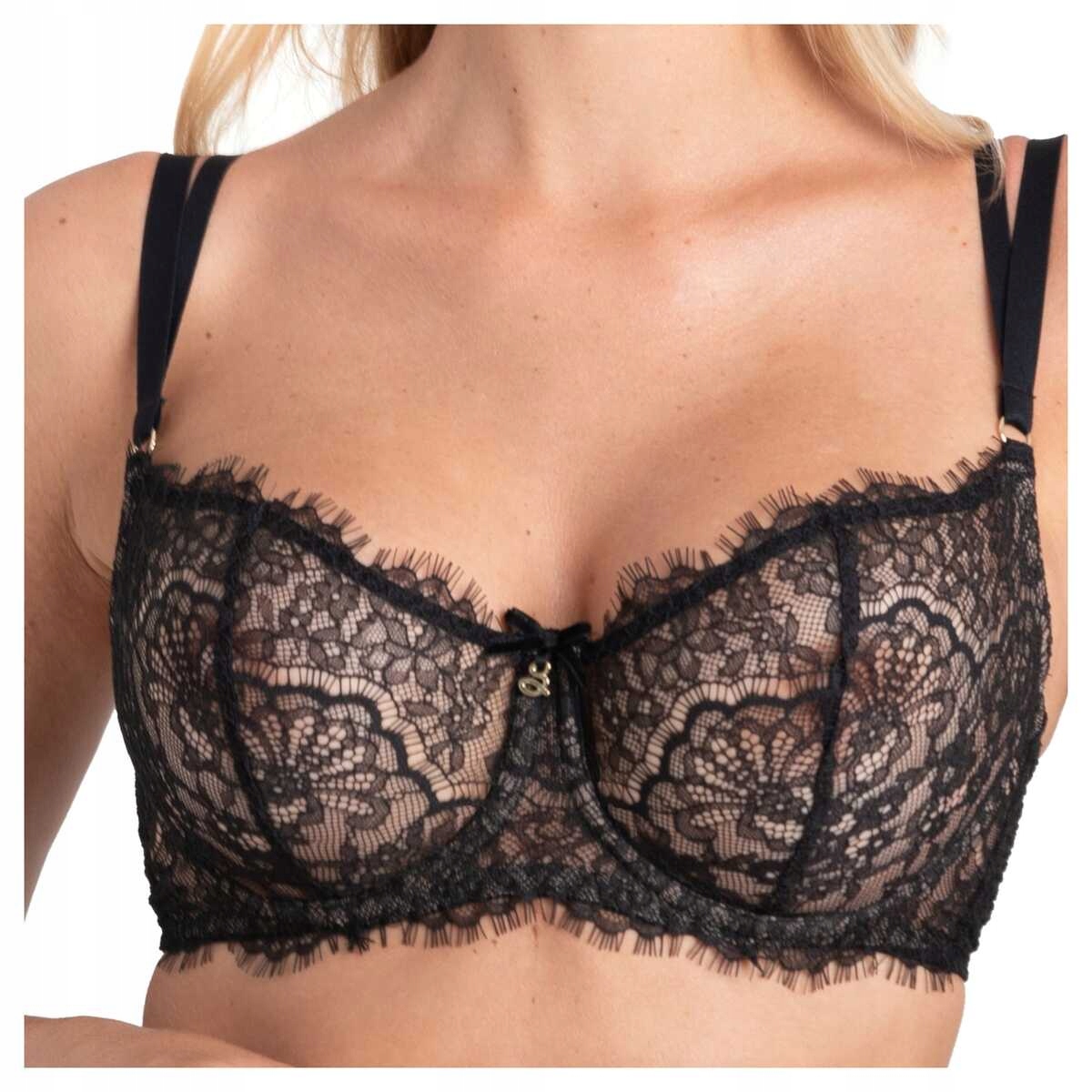 Samanta Podprsenka měkká francouzská krajka soft Lara A142 černá 75F