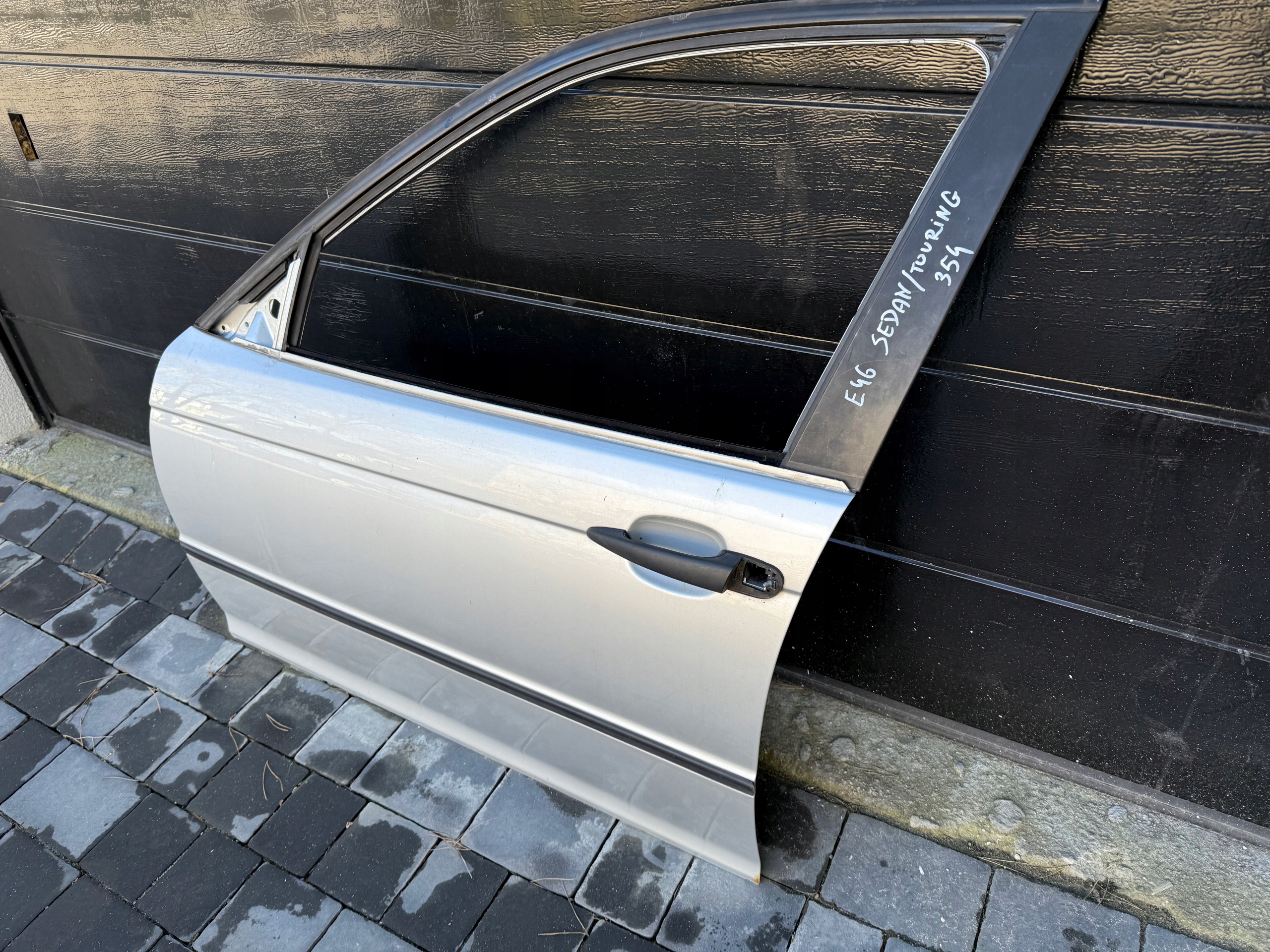 door front left BMW 3 E46 sedan KOMBI 354 TITANSILBER METALLIC