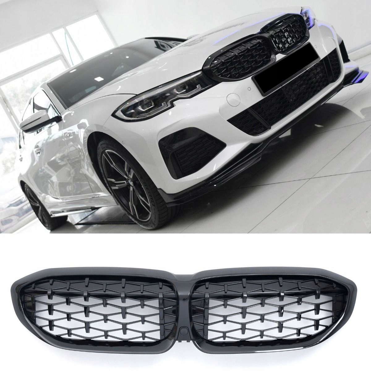 Gril Atrapa Bmw 3 G20 G21 2019-2022 Diamant Černý Lesk Cs Design