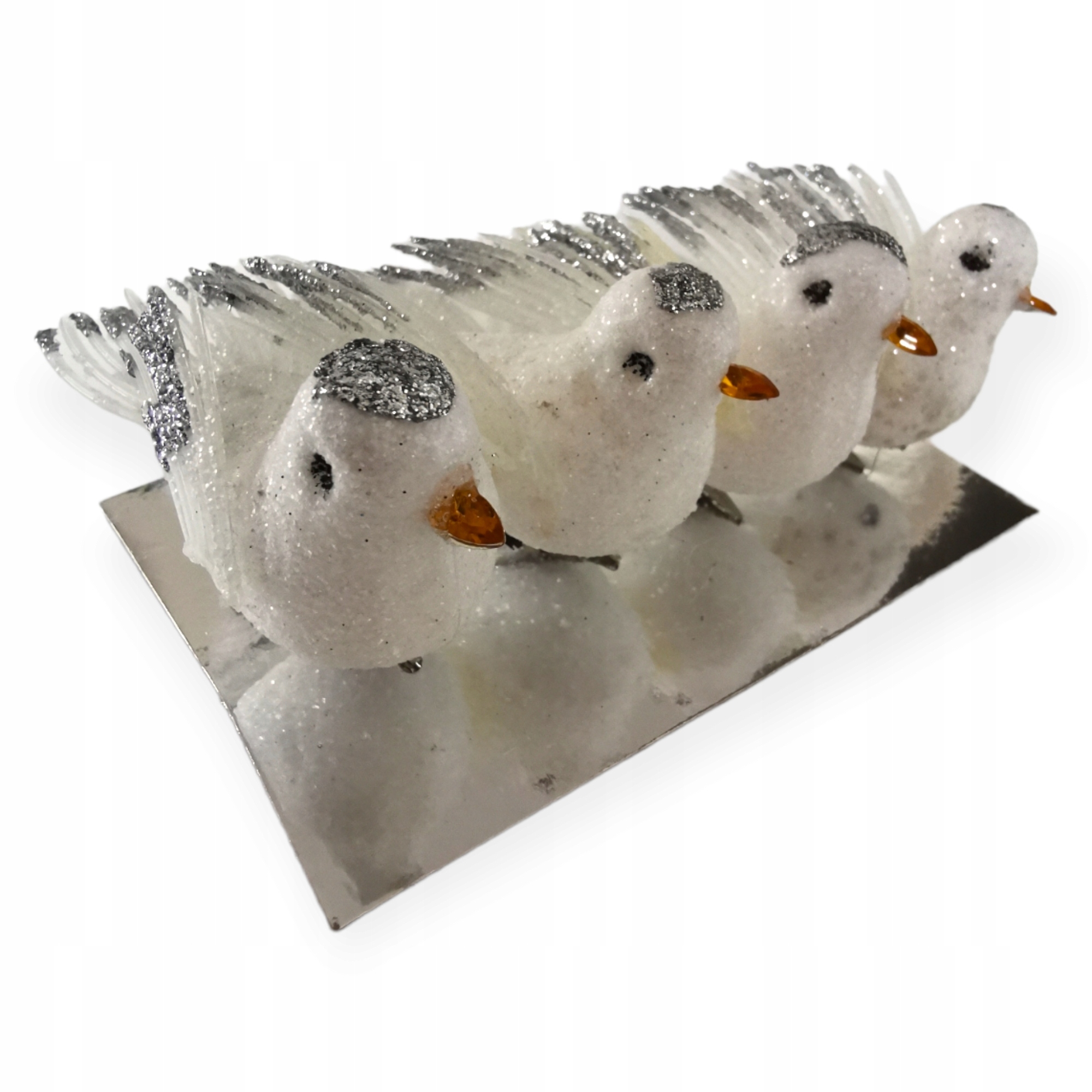 

Ptaszki Z Klipsem Gołąbki stroik choinka 4 Szt