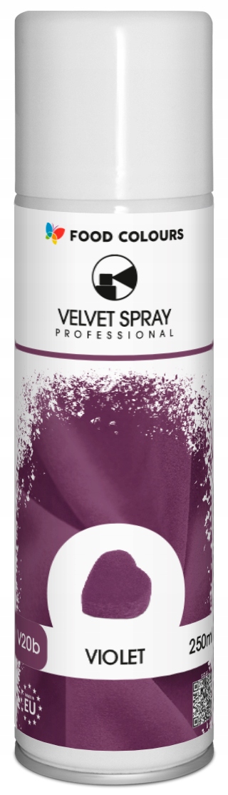 Zamsz w sprayu Fioletowy V20b Violet 250ml Barwnik Spożywczy do Tortów