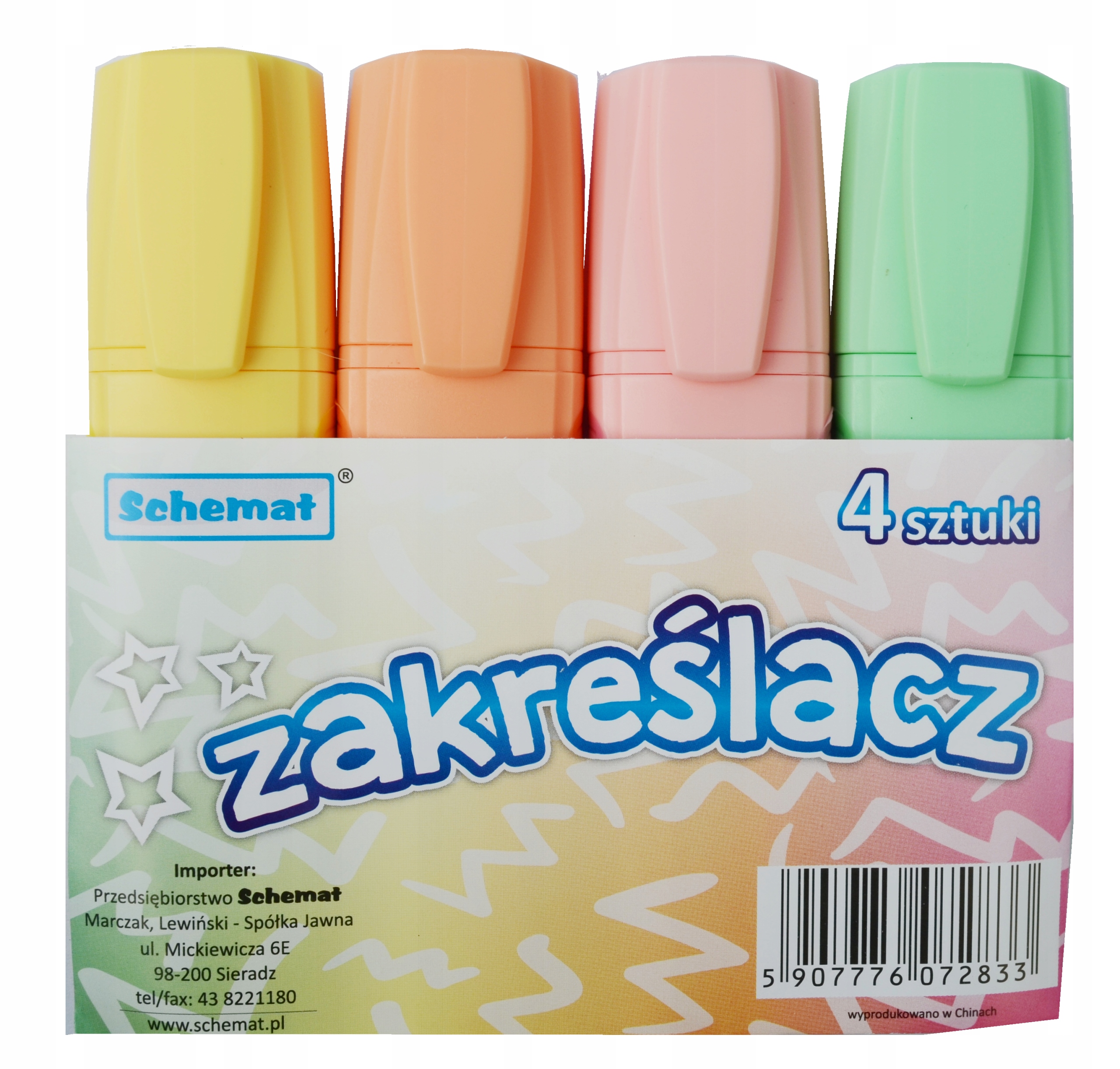 

Zakreślacze pastelowe Schemat 4 2833