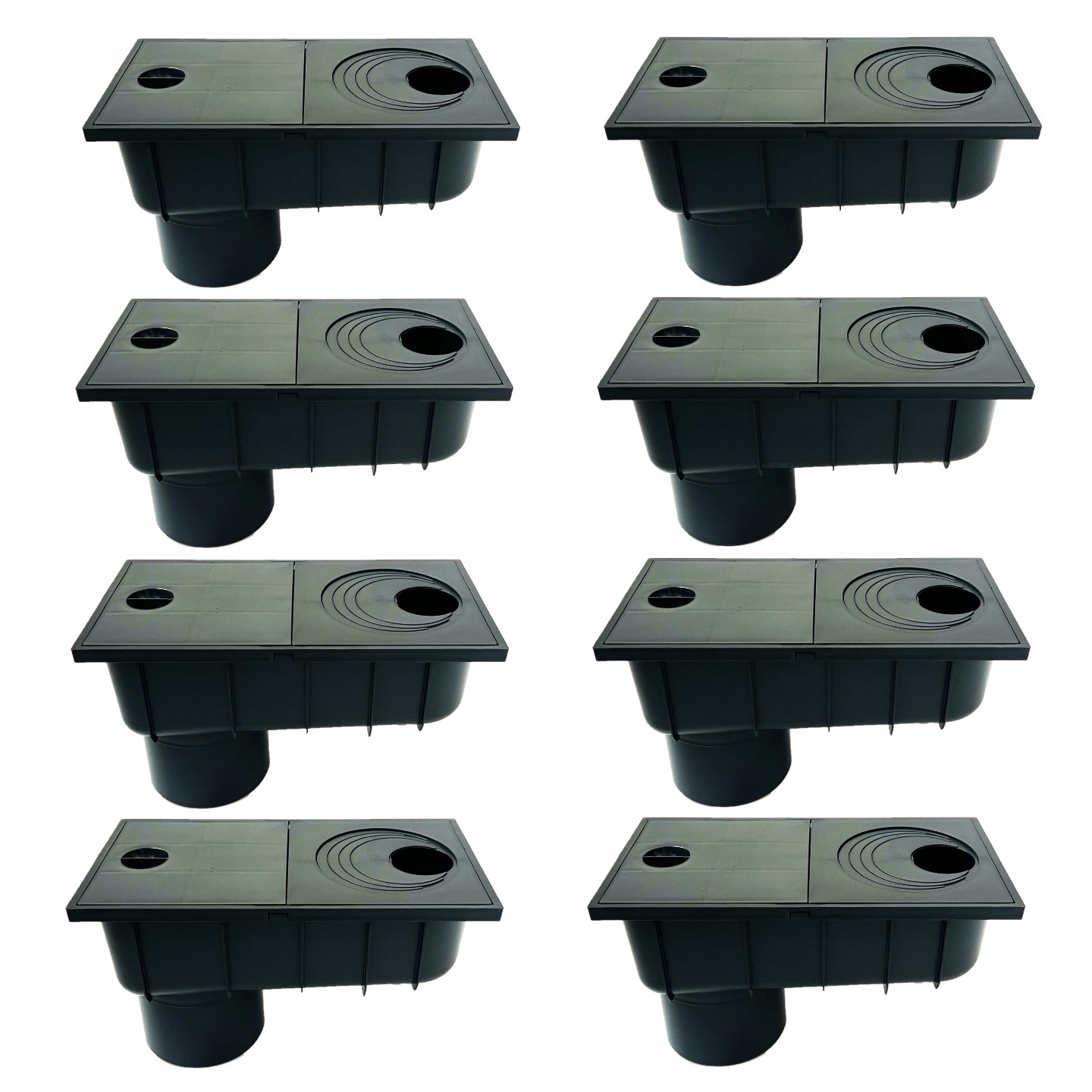 Sada Osadnik Odtokový 8ks spodný 110MM Revízia Čistič sitko čierny