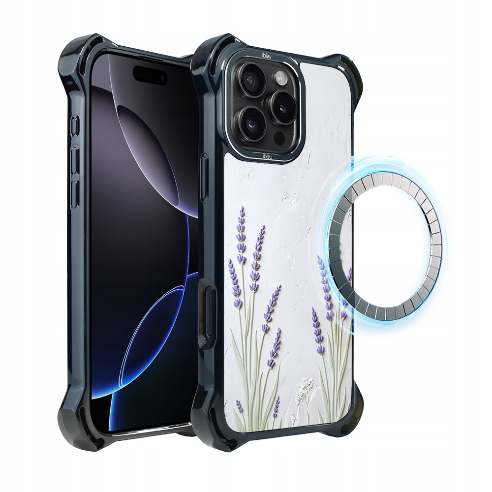 Pouzdro iPhone 16 Pro Max Ibizu DropGuard Ultra s MagSafe, levandule