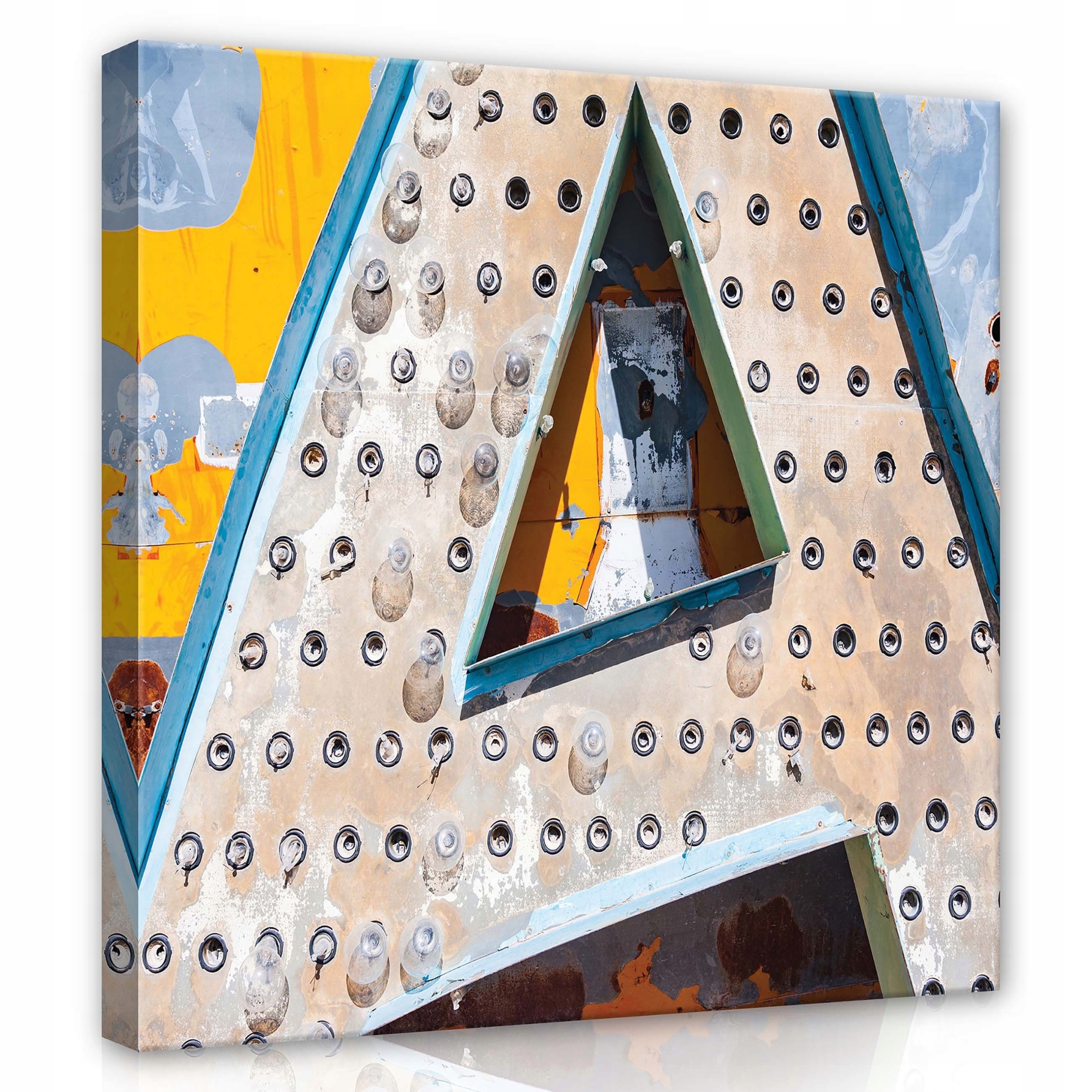 Obraz 80x80 Vintage Retro Průmyslový Urban Město Písmeno A Rez Kov