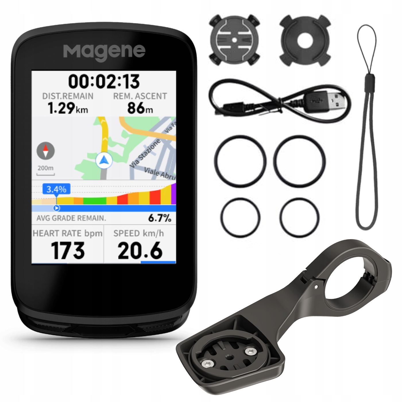 Magene C606 počítač Gps počítadlo Navigace Mapy Držák Aero