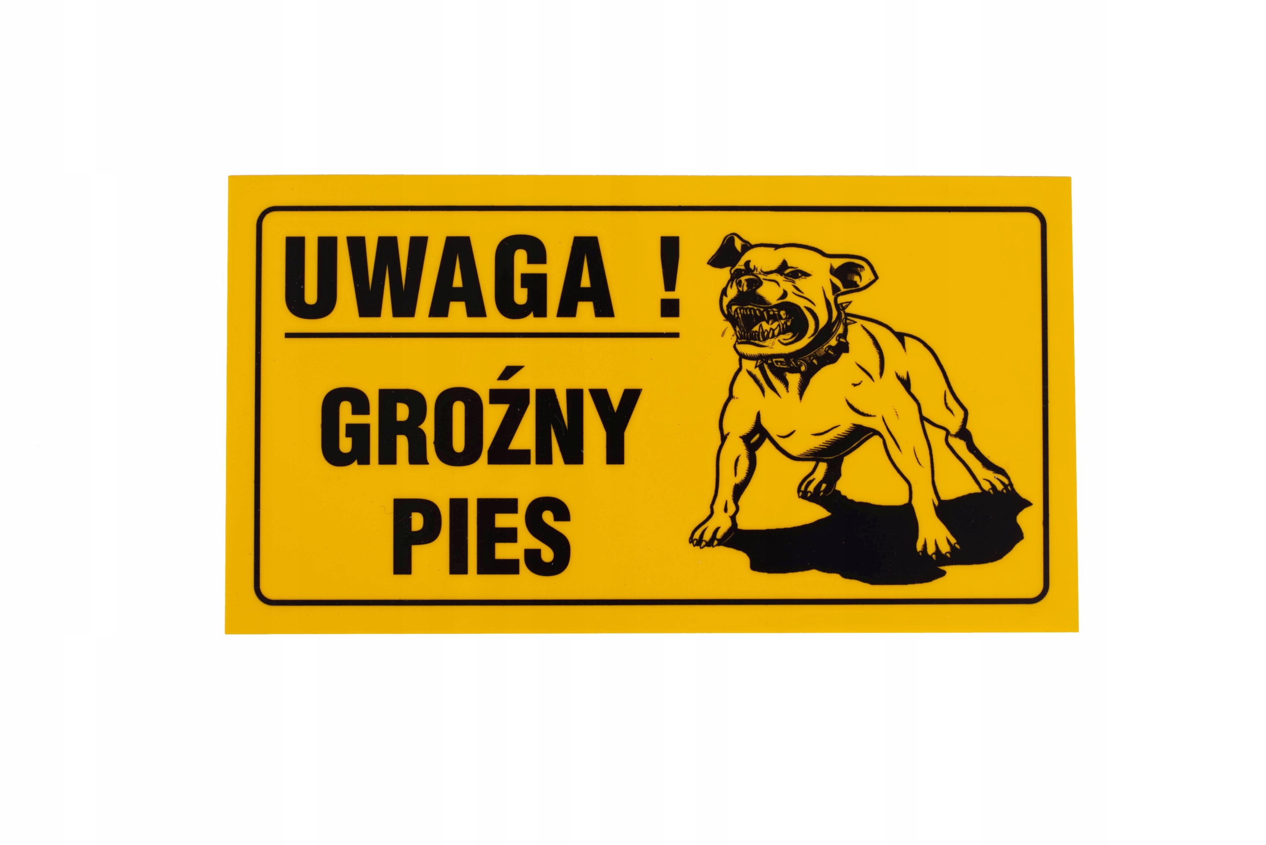 

Tabliczka informacyjna 12x22 Uwaga! Grożny Pies I