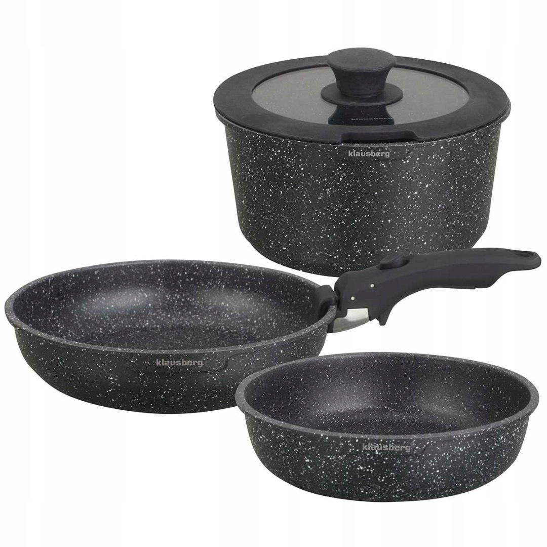 Sada 5 Kusů Mramorových Hrnců Klausberg KB-7858