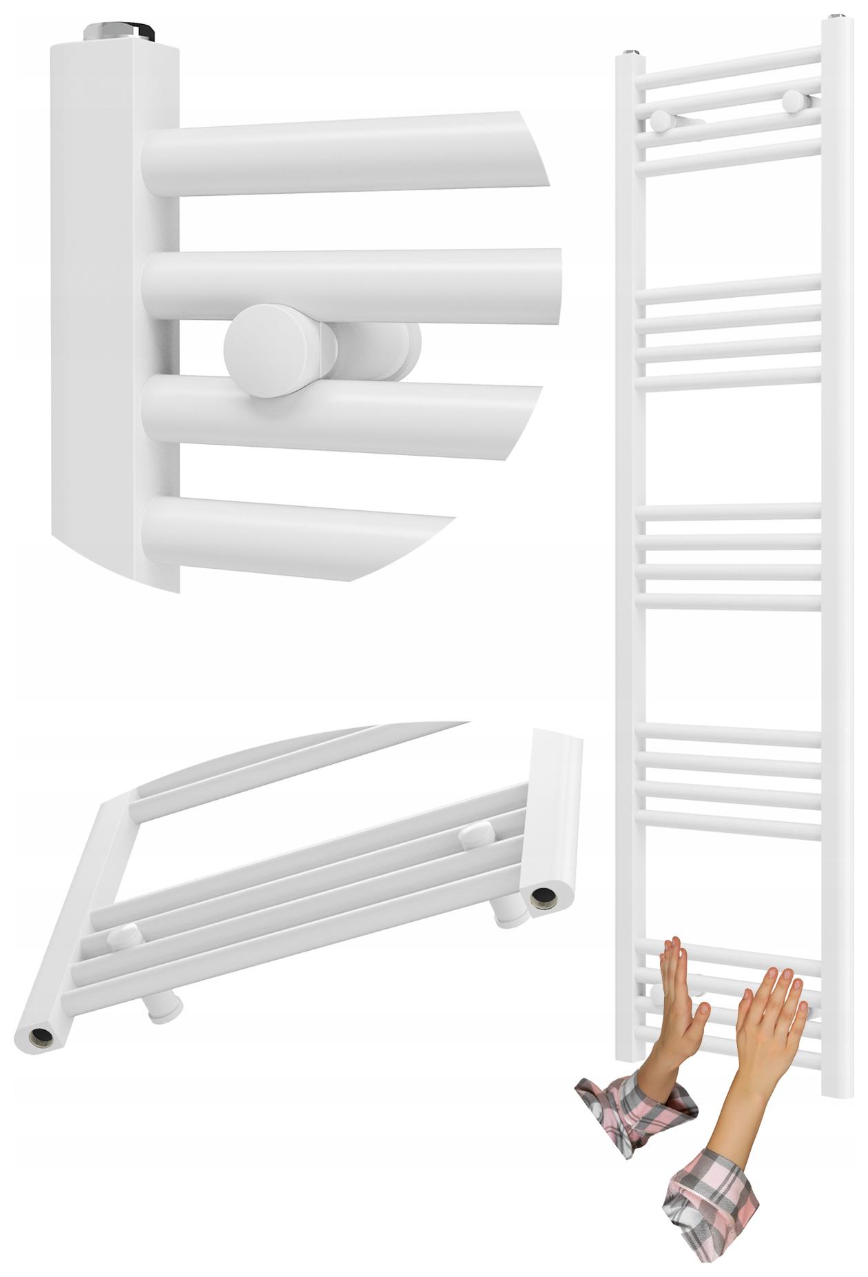 Biely Kúpeľňový Radiátor Rebríkový 40x140 cm Moderný Ohrievač Breno