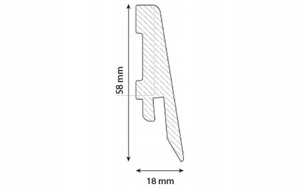 LISTWA WODOODPORNA ROCKO SCANDIPURE R073 SK58mm Jednostka sprzedaży paczka