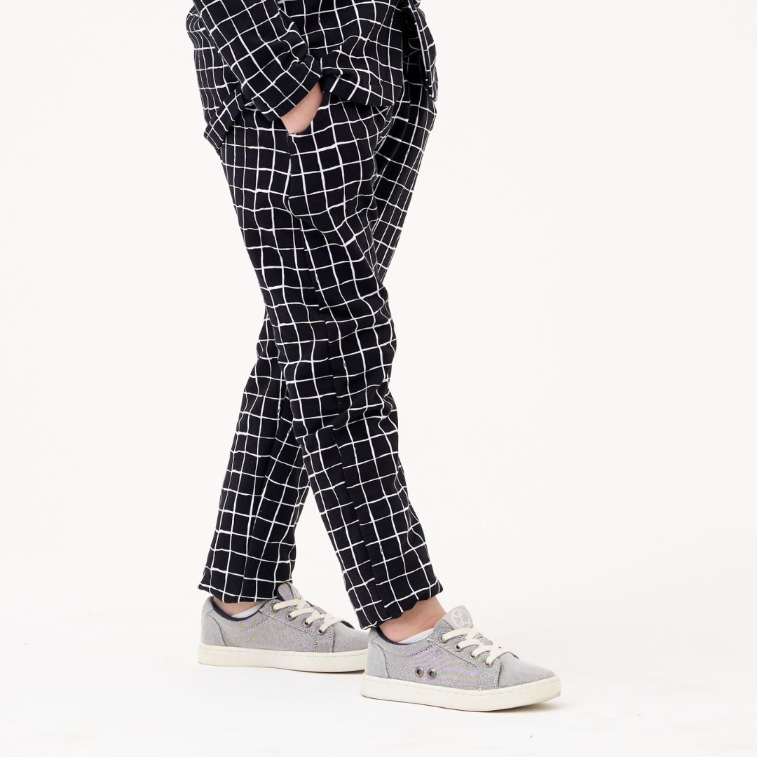 Czarne spodnie w kratę Marco R.134 9/10 LAT Marka Inna marka