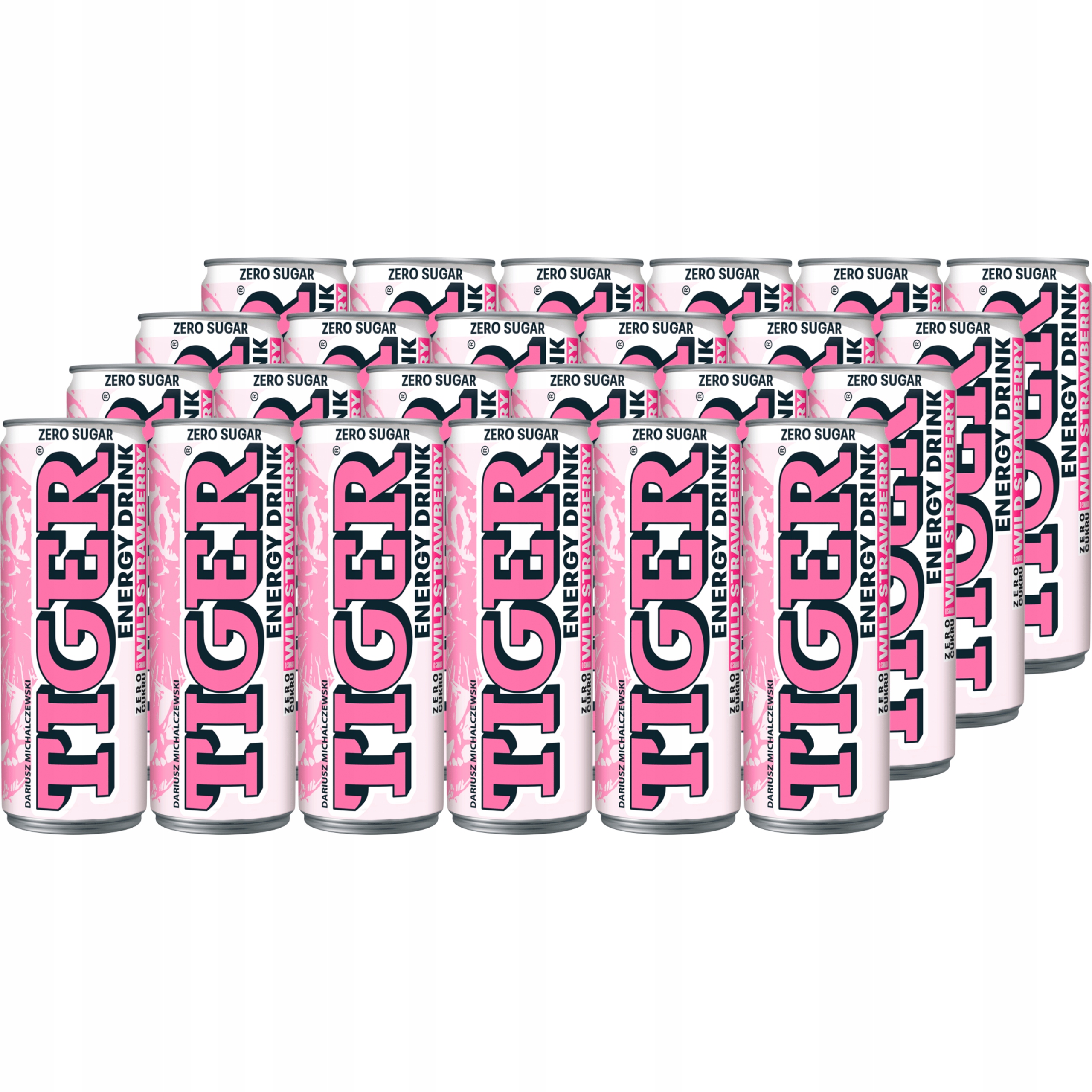 Levně Tiger nulová lesní jahoda energetický nápoj 250 ml x 24 kusů