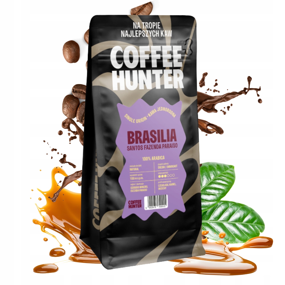 Levně Káva zrnková Brasilia Santos Coffe Hunter 1 kg 100% Arabica Jednotná