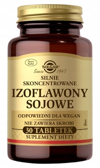 Izoflawony sojowe Solgar 30tabl. Uderzenia gorąca Fito estrogeny Menopauza