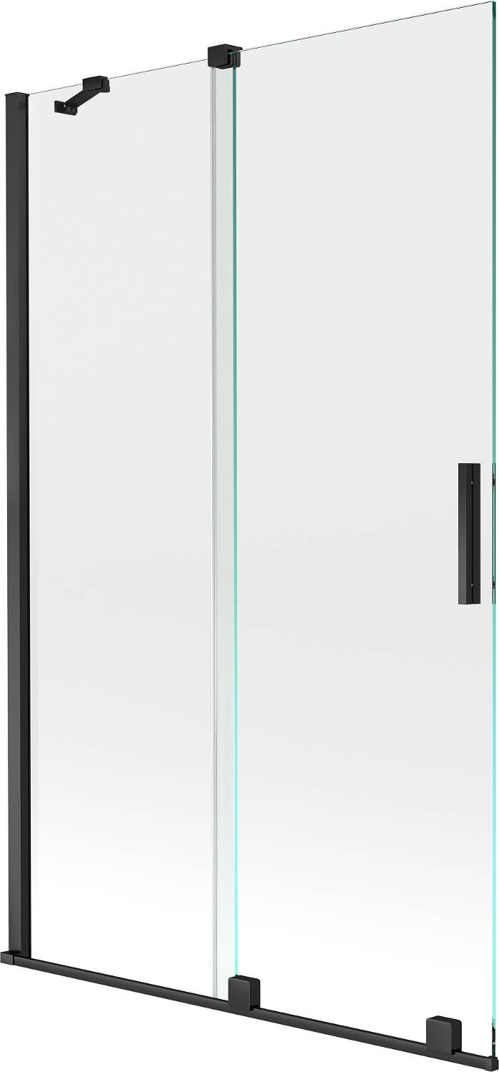 Mexen Velar vanová zástěna 110x150cm, transparentní/černá, posuvná