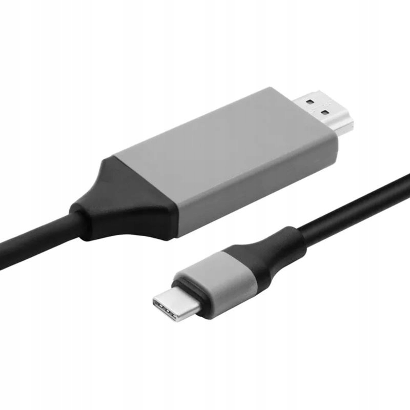 Adapter kabel USB TYP C na HDMI 4K MHL 2 m czarny Stan opakowania oryginalne