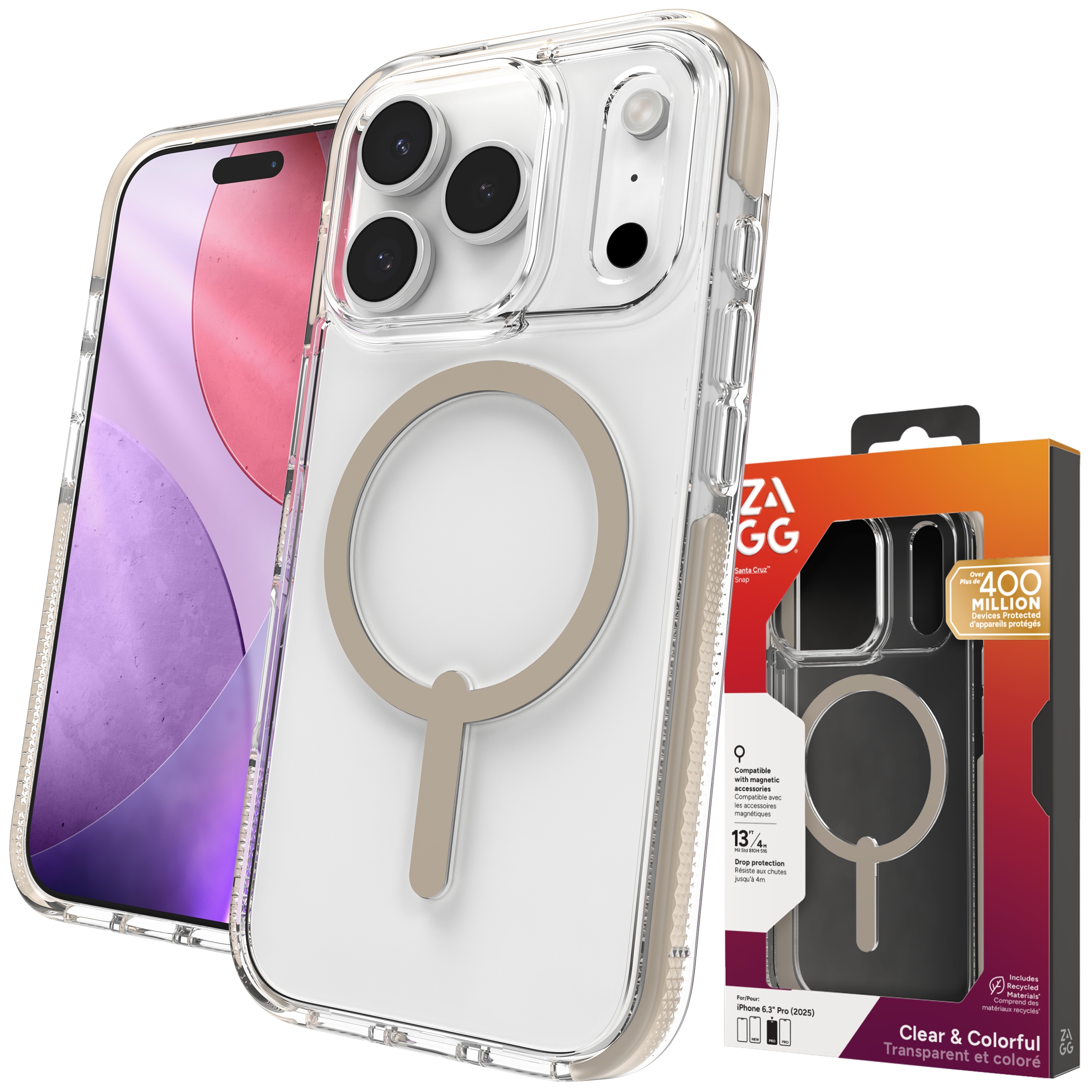 Zagg Santa Cruz Snap Case Etui Ochronne z MagSafe do iPhone 17 Pro Cover