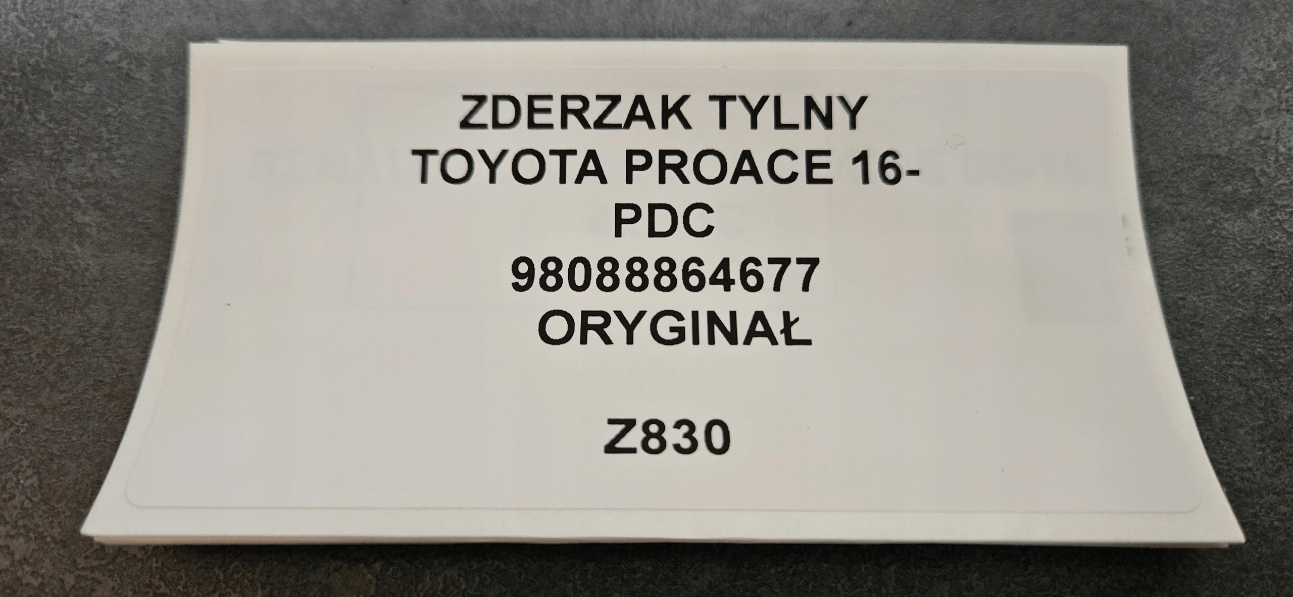 bumper rear TOYOTA PROACE II 16- PDC original