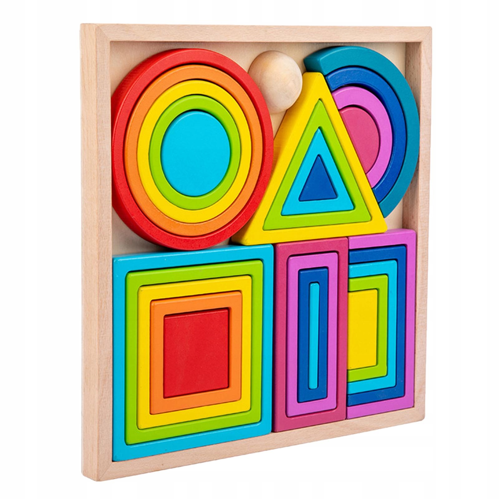 Zestaw klocków Rainbow Nesting dla dzieci, duży