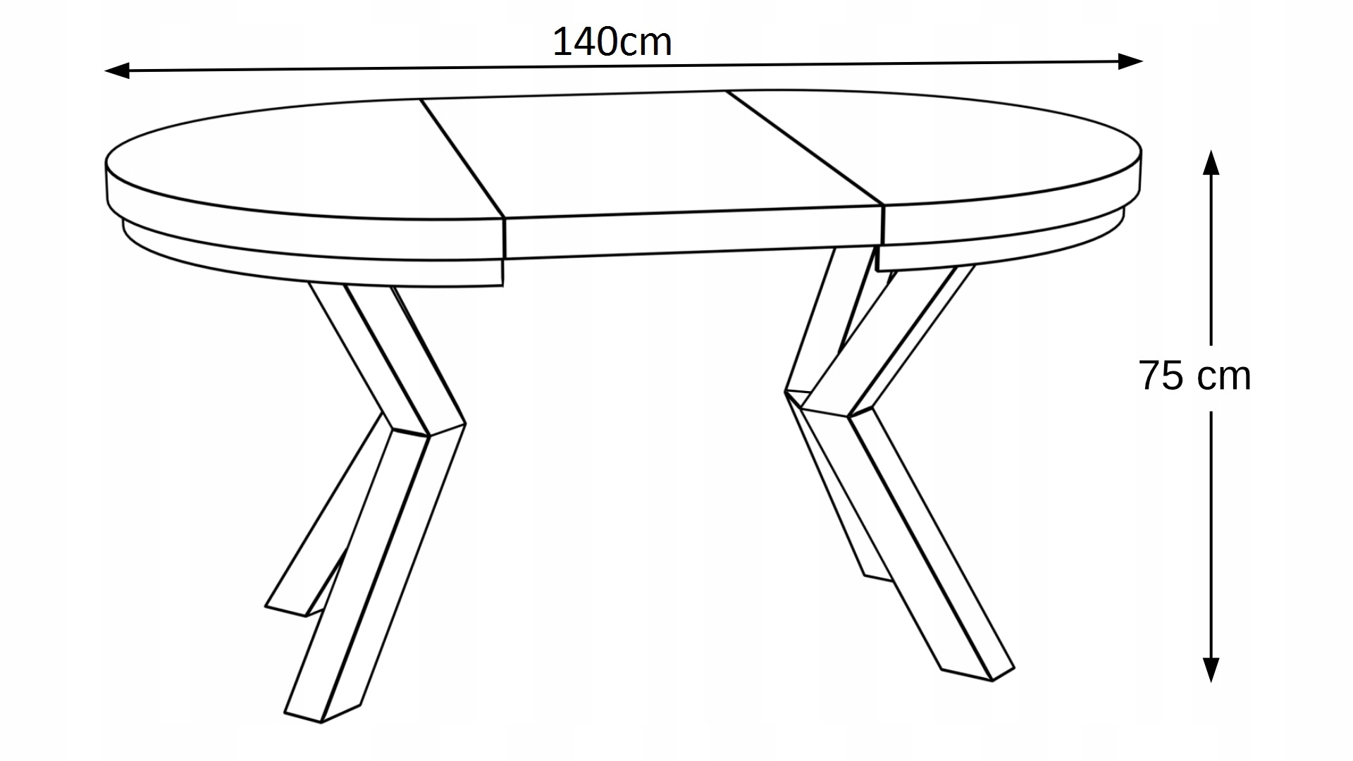STÓŁ OKRĄGŁY ROZKŁADANY NOGA METAL SALON KUCHNIA 90cm+2x50cm Materiał płyta laminowana