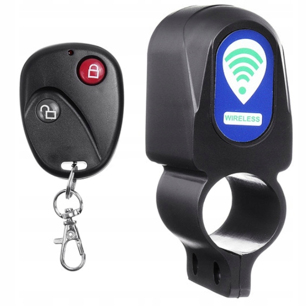 

Alarm Rowerowy + Pilot Zamek Zabezpieczenie 110dB