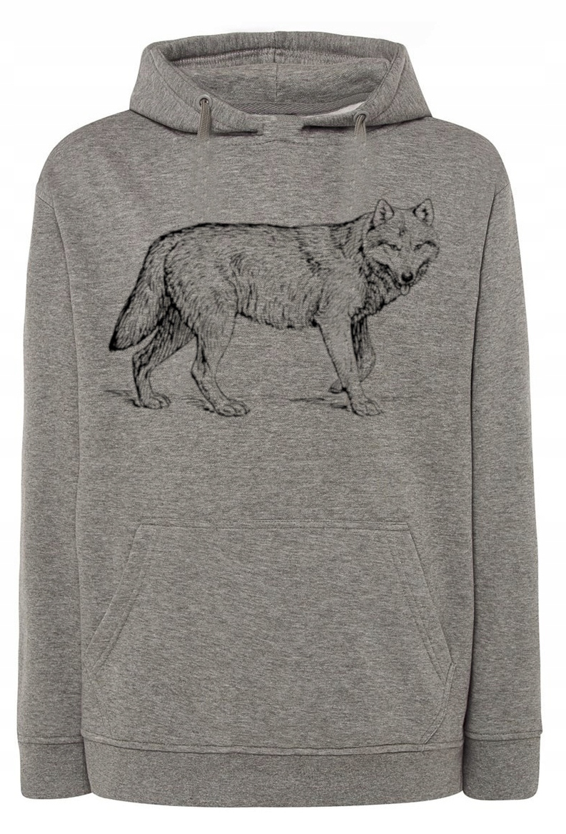 Pánská mikina s pěkným velkým potiskem Wilk vel. 4XL