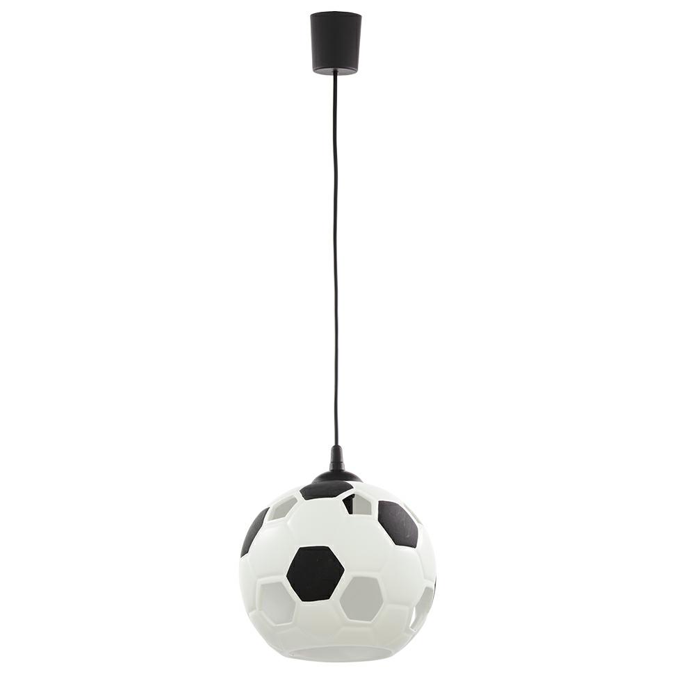 Závesná lampa Football čierna biela keramické tienidlo 1xE27 Moderný dom
