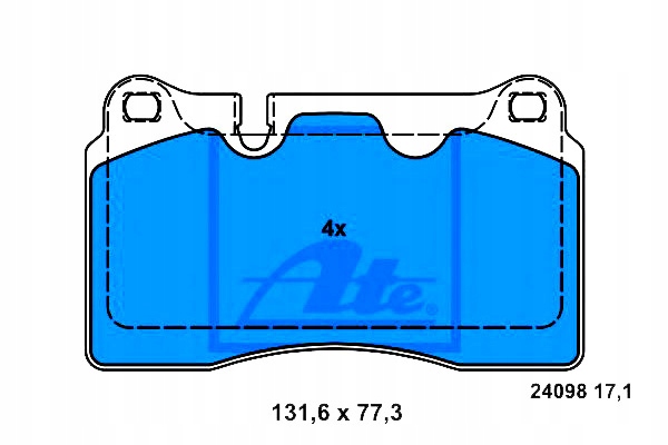 Ate Brzdové Destičky Vw Přední Touareg 3,0 V6 Tdi 10-/SE Asistent řidiče #28