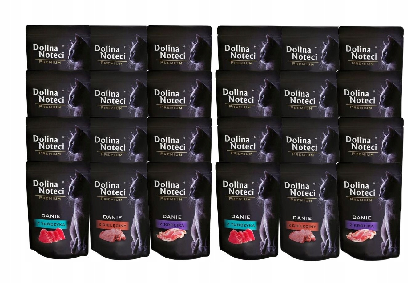 Dolina Noteci Premium Mokra karma dla kota Danie MIX 3 smaków 24x85g