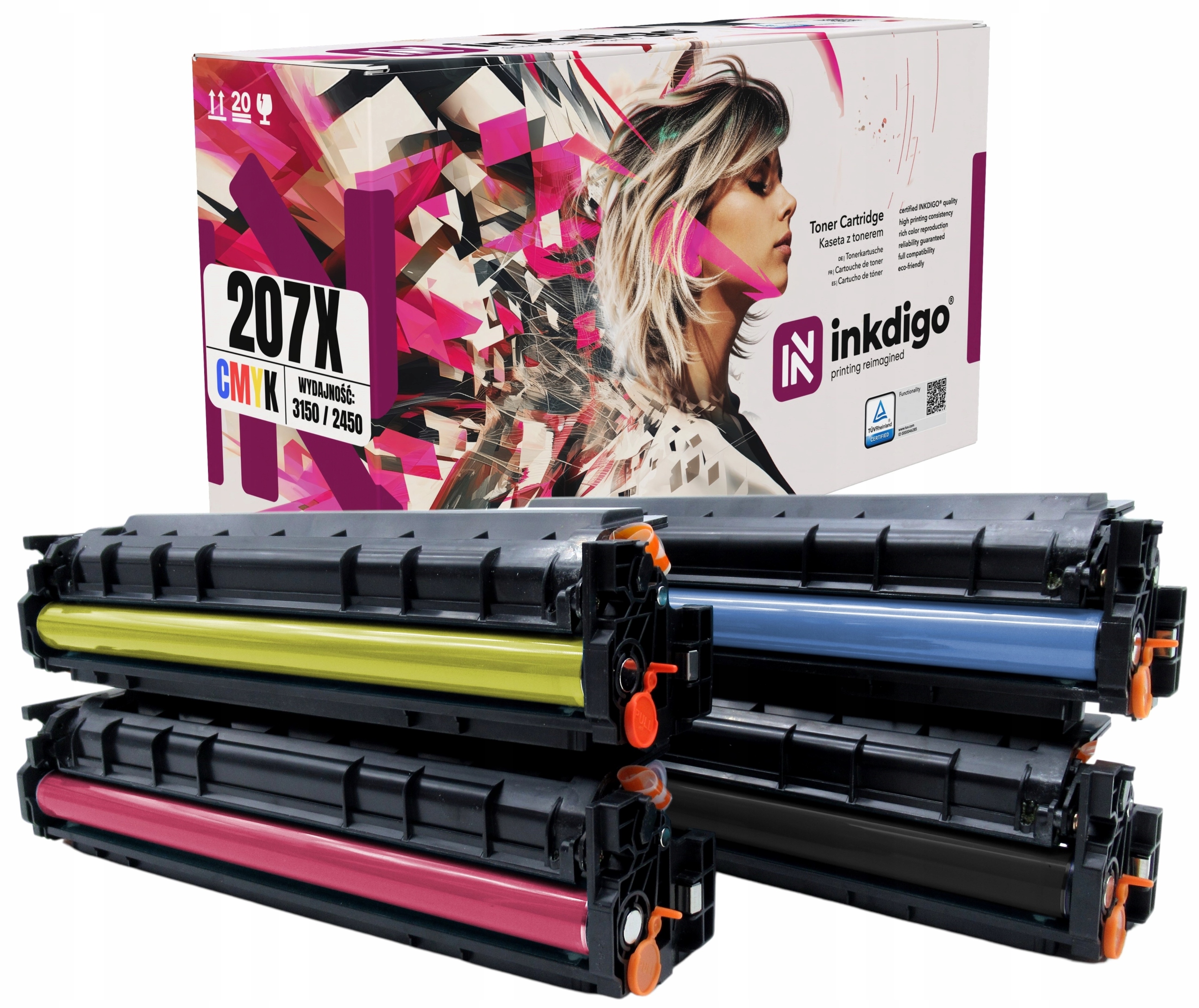 4x Toner do drukarki Hp Color Laserjet Pro Mfp M283fdw M255nw 207X