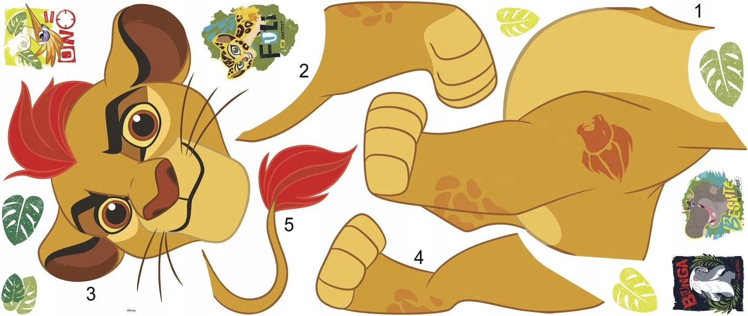 Lew Kion Lwia Straż Naklejki Winylowe na Ścianę Kod producenta RMK3176GM