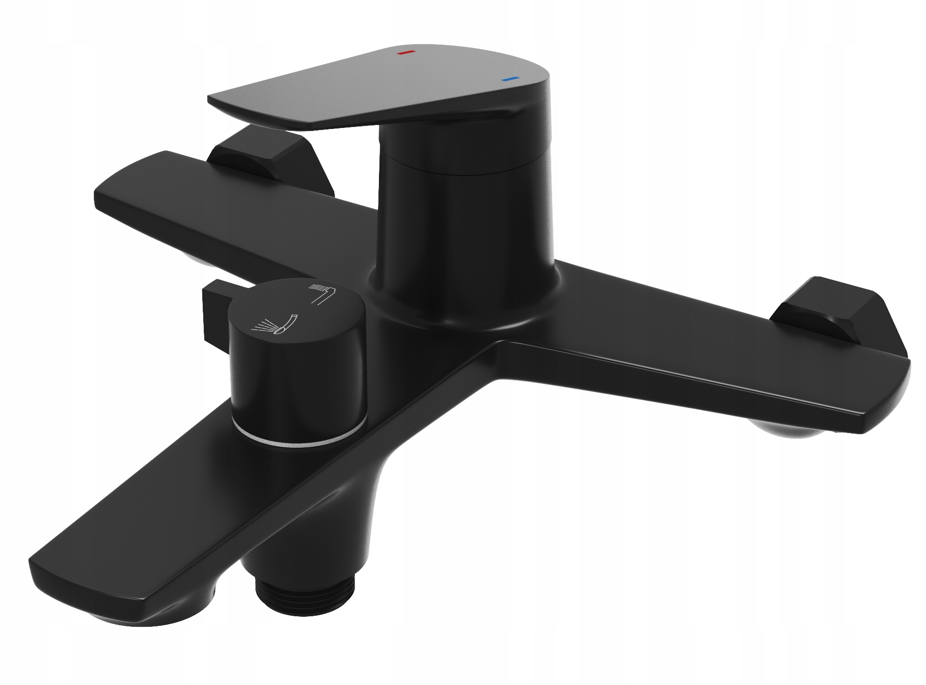 Vaňová A Sprchová Batéria Nave Čierna, Mosadzný Kúpeľňový Kohútik