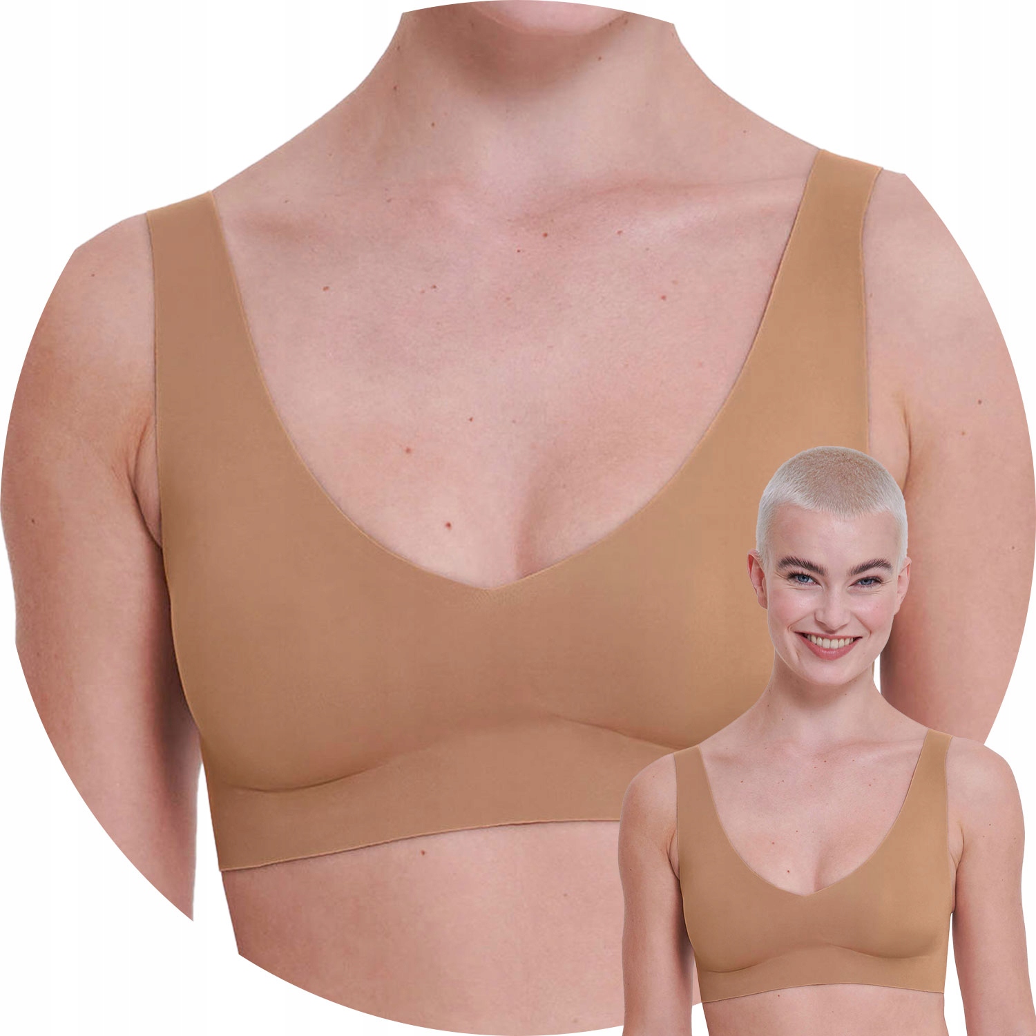 Sloggi 10217728 Zero Feel 2.0 hnědá L Podprsenka Braletka